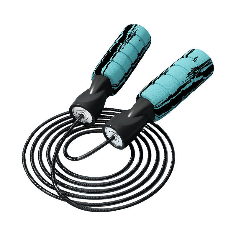 TS-4 گرافیتی رنگی/طناب پرش دسته اسفنجی تک رنگ برای بزرگسالان