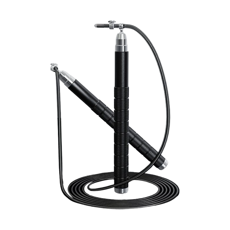 طناب پرش مسابقه ای دستگیره آلومینیومی سیاه و سفید TS-12